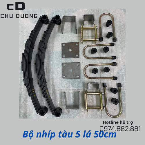 Bộ nhíp tàu 5 lá,dài 54cm đầy đủ phụ kiện lắp nhíp,dùng lắp ráp xe 3 bánh xe 4 bánh