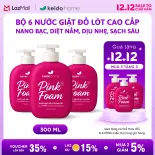 MUA 3 TẶNG 3 Nước Giặt Đồ Lót Cao Cấp Keido.home Pink Foam Chai 300ml, Nano bạc, Kháng Nấm khuẩn, phù hợp đồ chip