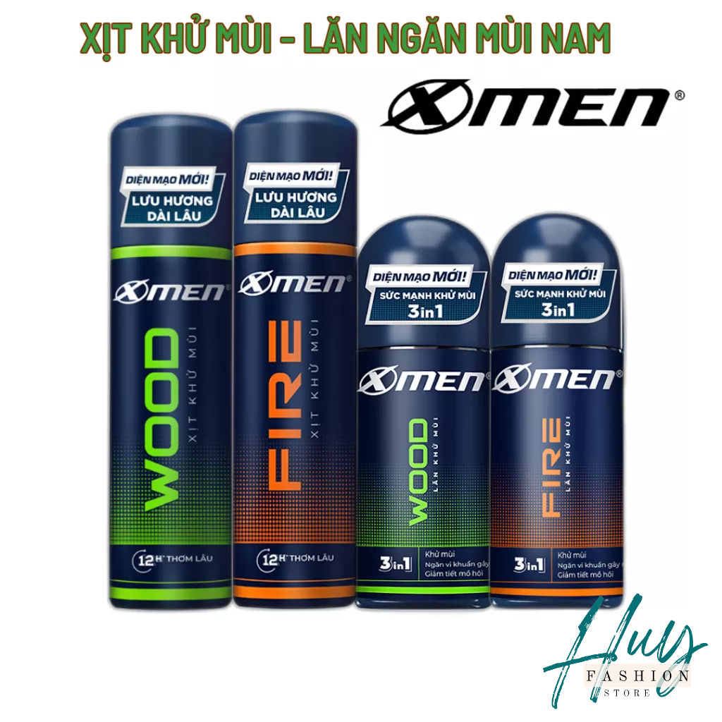Xịt Khử Mùi Hương Nước Hoa Nam X-Men Fire Active Sport Wood 140ml