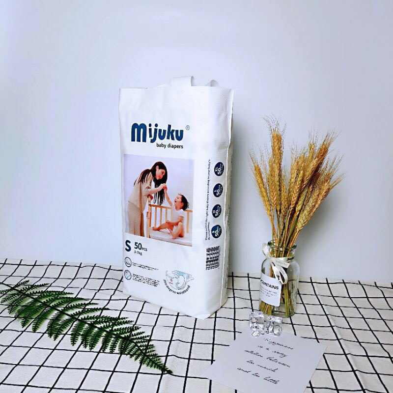 [HCM]Tã dán Mijuku 50 miếng Bỉm quần thông thoáng cho trẻ sơ sinh S/M/L