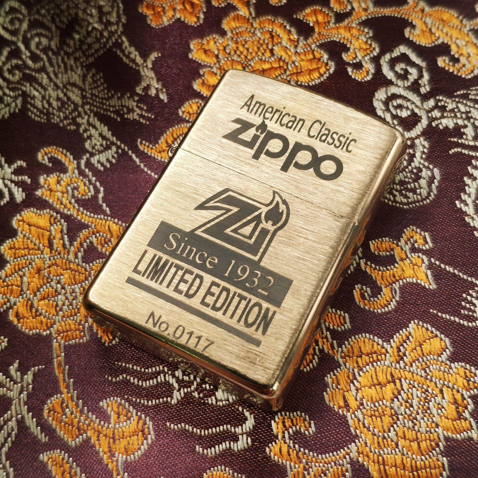 [HCM]BẬT LỬA ZIPPO ĐỒNG NGUYÊN KHỐI MẪU American Classic Zippo ( Tặng kèm Đá Bấc, Chai Xăng Nhỏ).