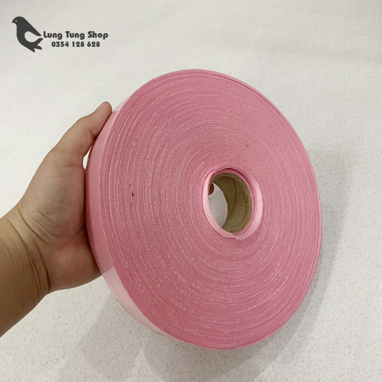 [HCM]Cuộn dây vải may viền cắt sẵn màu hồng ( cuộn 100 mét )