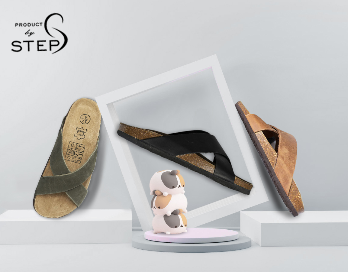 Dép đế trấu Nam Da thật quai chéo (35-45)