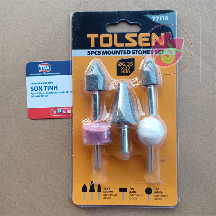 Bộ 5 mũi đá mài tolsen 77110