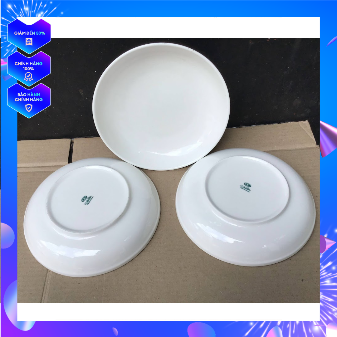Combo 3 dĩa sứ cao cấp sâu lòng 8inch ảo