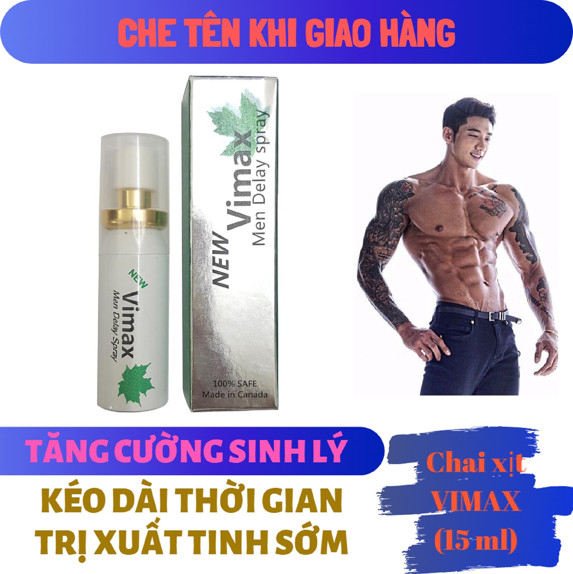Chai xịt VIMAX Canada cao cấp nam (chai 15 ml) - hàng chính hãng .