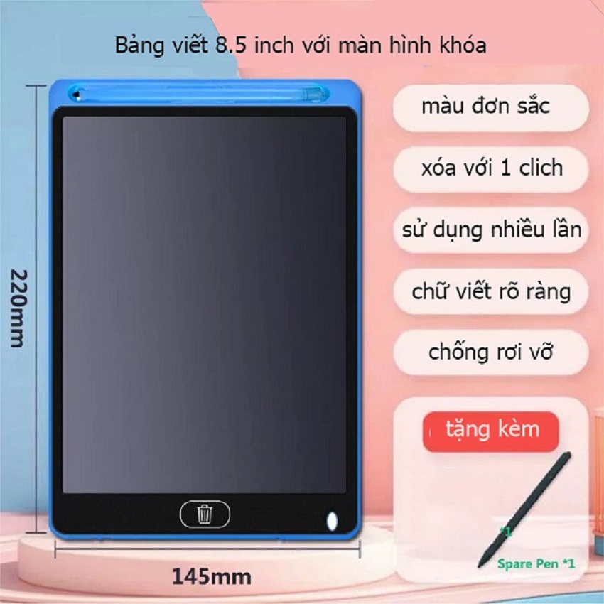 Bảng tự xóa thông minh bảng vẽ điện tử LCD-8.5inch Đơn màu