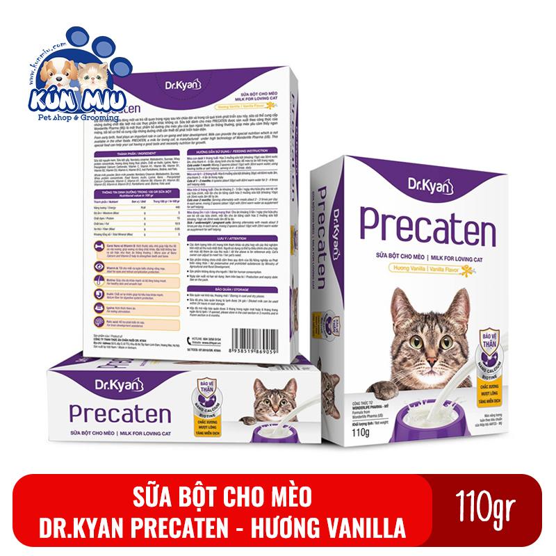 [Hoàn Tiền 10%] Sữa bột cho mèo Dr.Kyan Precaten hộp 110gr cung cấp dinh dưỡng cho mèo