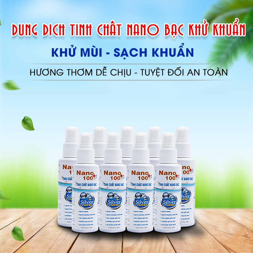 [ TINH CHẤT NANO BẠC ] Combo 10 chai dung dịch tinh chất Nano Bạc khử mùi diệt khuẩn cho xe hơi, gia đình, văn phòng.