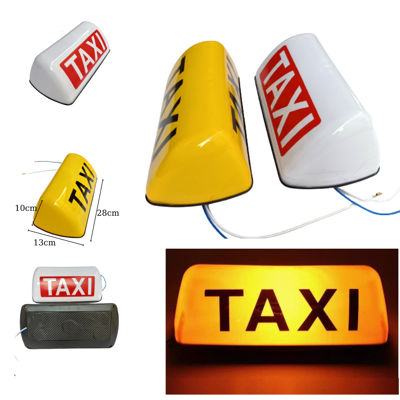 Mào taxi chụp nóc xe có nam châm hút và đèn led
