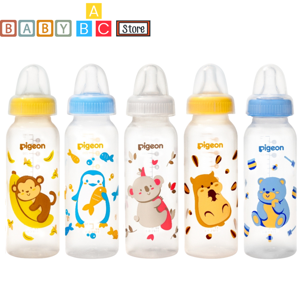  Bình sữa Cho Bé Sơ Sinh Pigon Cổ Hẹp 120ml  240ml Nhựa PP Bình Sữa Pigeon Cổ Hẹp Tiêu Chuẩn 