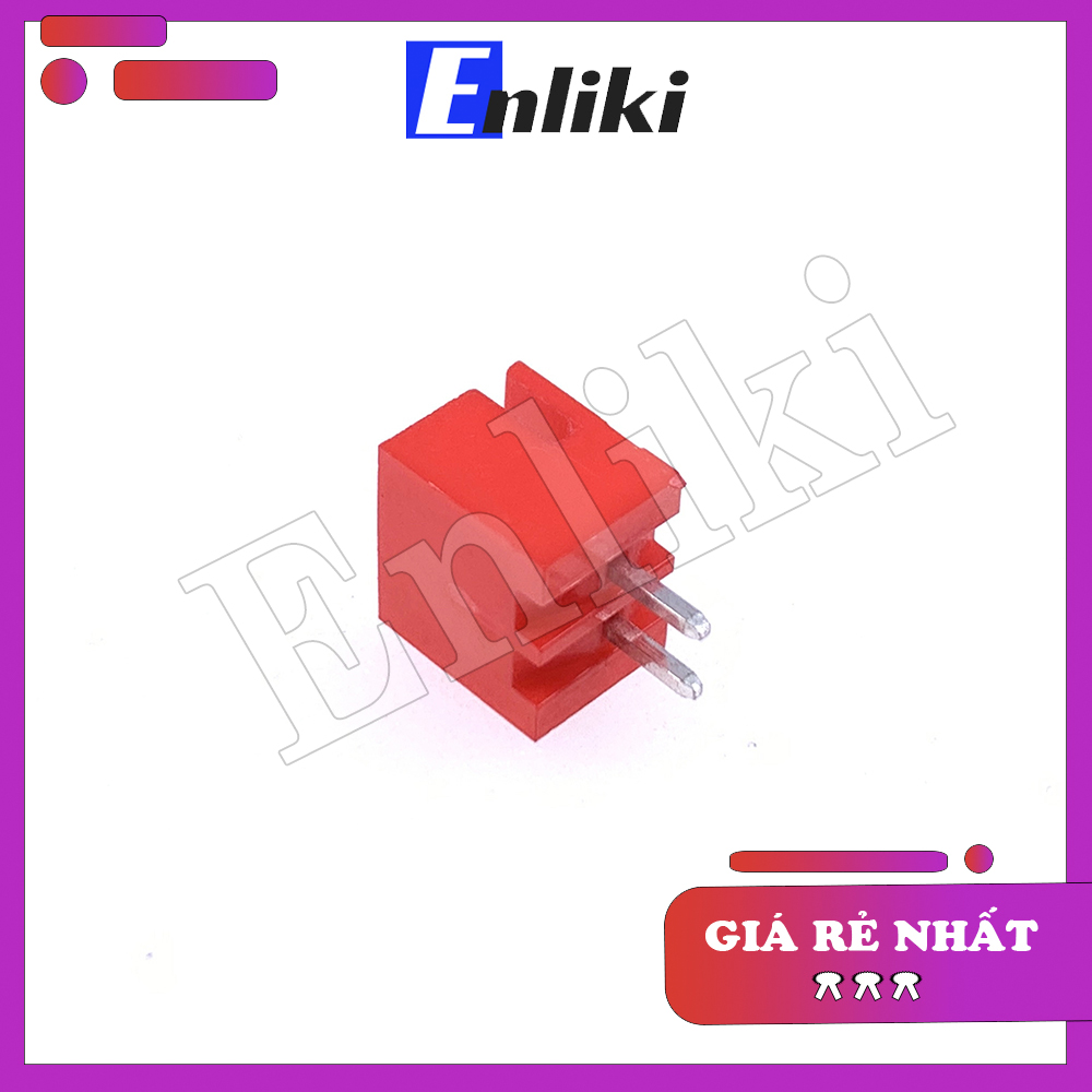 5 chiếc header đực thẳng màu đỏ 2p xh2.54-2p