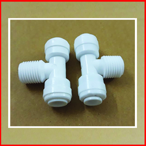 Bộ 2 (cút) T cân nối nhanh  ren 13 ra hai dây 6 (6044 -13-6-6)