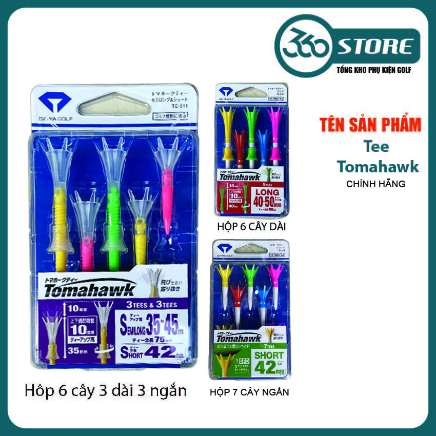 New tee chơi golf tomahawk chính hiệu daiya của nhật. thiết kế hộp nhỏ tiện dụng hơn- hàng chính hãng - golf 360 store