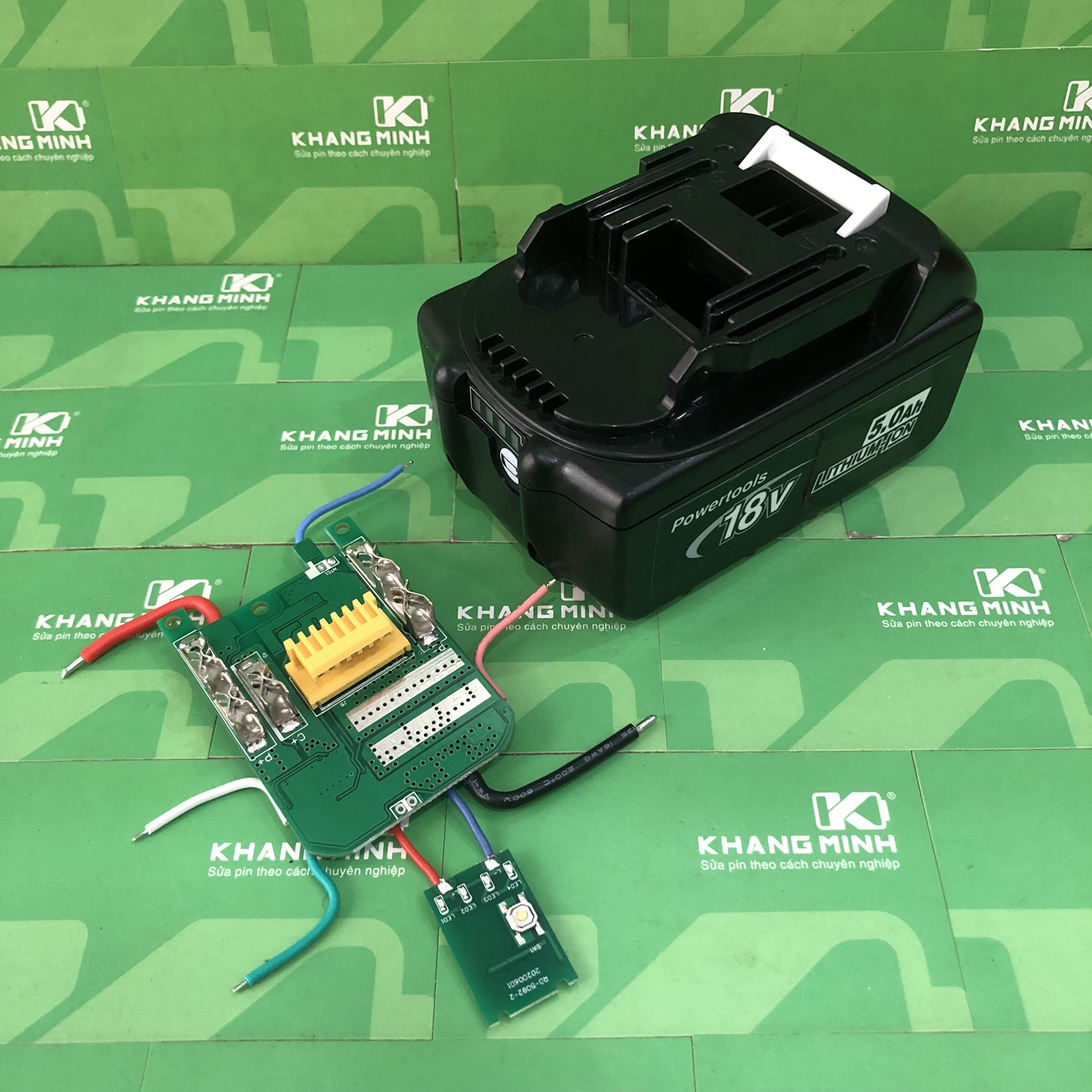 [HCM]Vỏ mạch pin makita 18V - 21V 5S Led new bảo vệ sạc và xả hoàn hảo - 2 đường riêng biệt