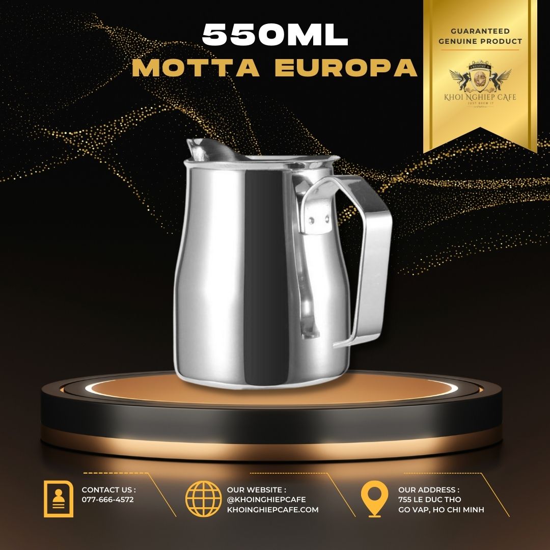 Ca đánh sữa cappuccino latte Motta Europa 550ml