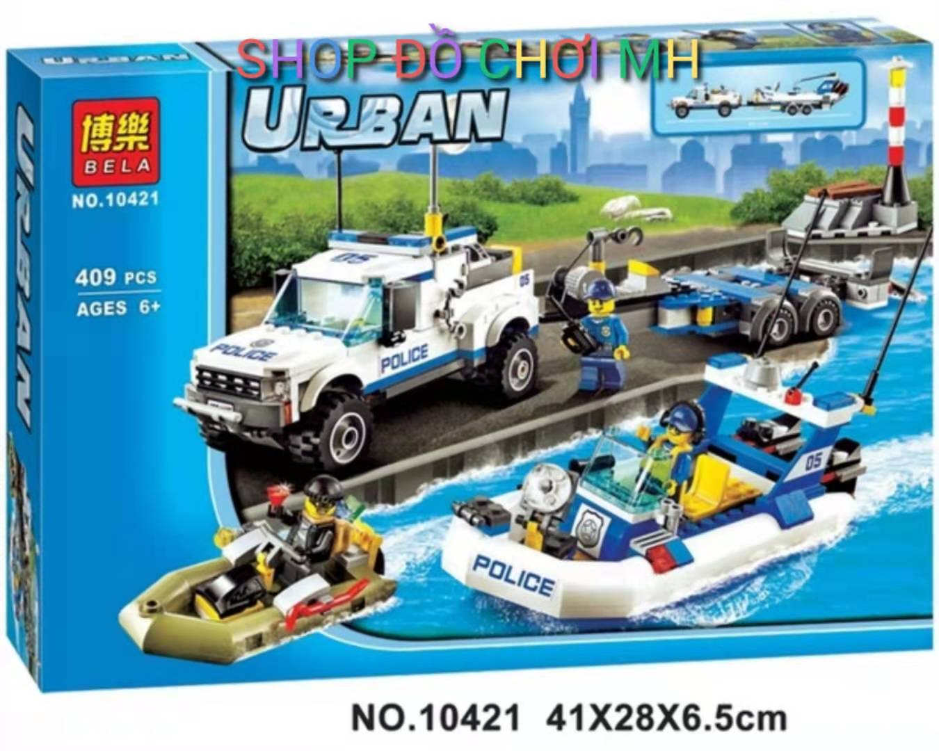 Đồ chơi xếp hình lắp ráp bela urban 10421- Đặc cảnh truy đuổi tội phạm