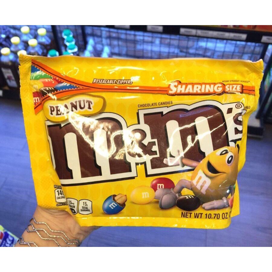 Kẹo socola M&Ms túi 300g Sharing size hàng Mỹ - bịch vàng