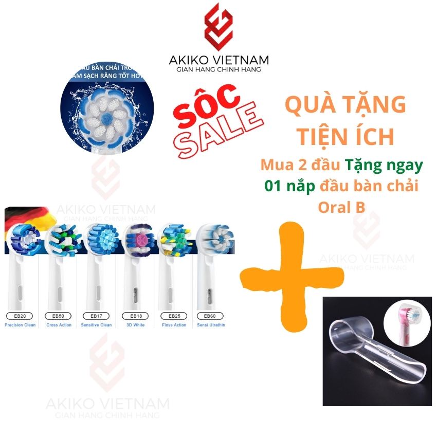 [Bảo Hành 6 Tháng] Đầu bàn chải điện thay thế ❤ ❤ bàn chải điện oral-B,Đầu bàn chải điện,made in Germany
