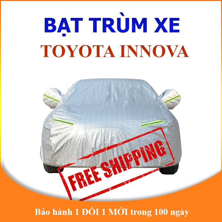 Bạt phủ xe ô tô 8 chỗ Toyota Innova cao cấp 3 lớp che nắng mưa không thấm nước bảo vệ xe chống trầy xước