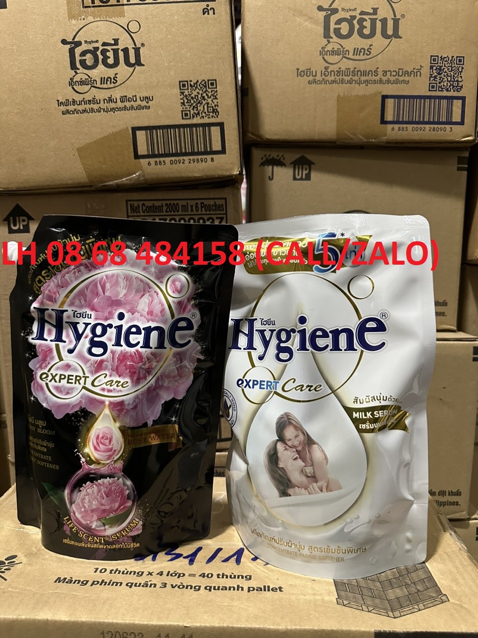 Nước xả đậm đặc làm mềm vải hygiene 1300ml - 1150ml