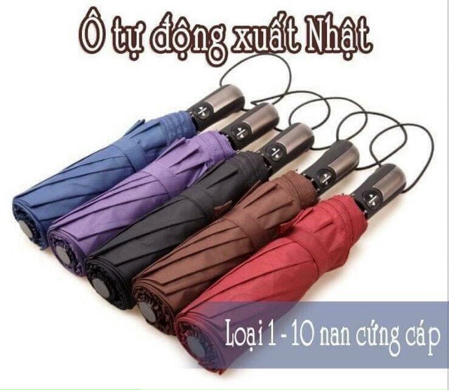 Ô tự động 10 nan gập gọn đóng mở 2 chiều