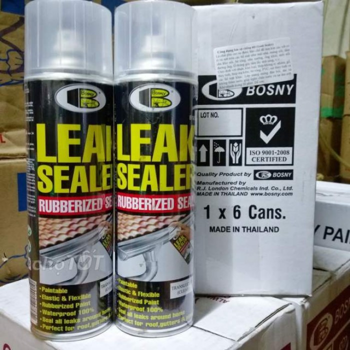 Bình xịt chống thấm thái lan - chai xịt chống dột đa năng leak sealer bosny thái lan 600ml b125