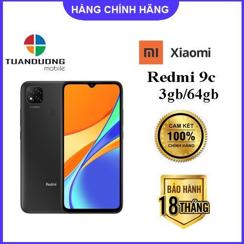 [Voucher 7% từ 04.08 đến 06.08] Điện thoại Xiaomi Redmi 9C (3GB/64GB) - Hàng chính hãng Digiworl - Bảo Hành Toàn Quốc