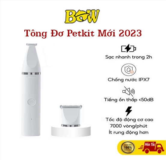 Tông đơ petkit 2in1 pro 2023 đầu đa năng cạo lông và lòng bàn chân cho thú cưng