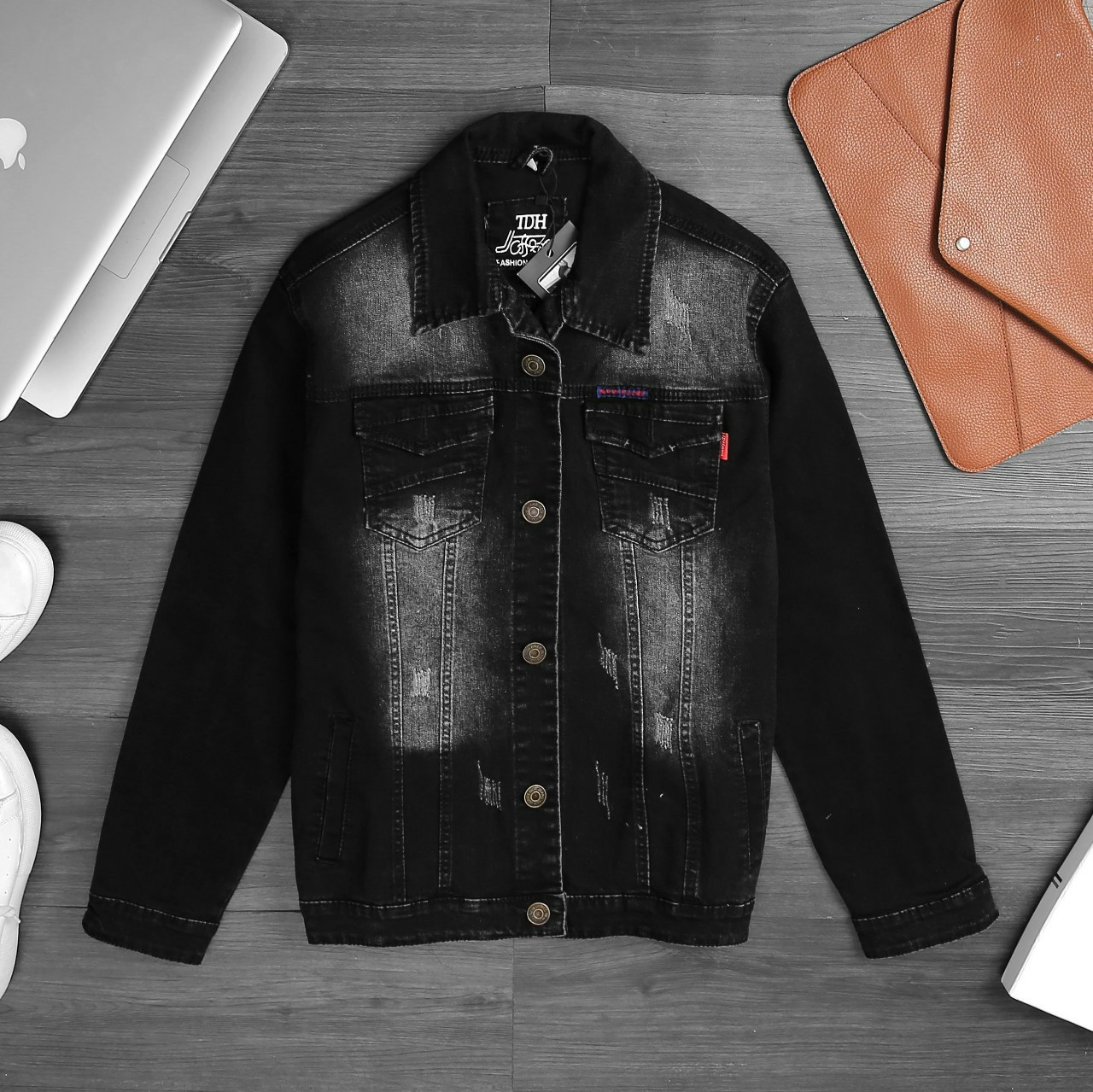 Áo khoác Denim nam  cao cấp  co giãn