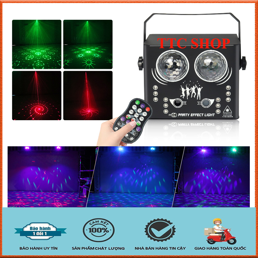 Đèn nháy theo nhạc bay phòng karaoke sân khấu vũ trường chuyên nghiệp DMX 5 trong 1 Laser Led Pattern Flash Water Wave