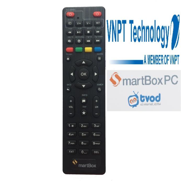 Remote điều khiển đầu thu vnpt smartbox smart box
