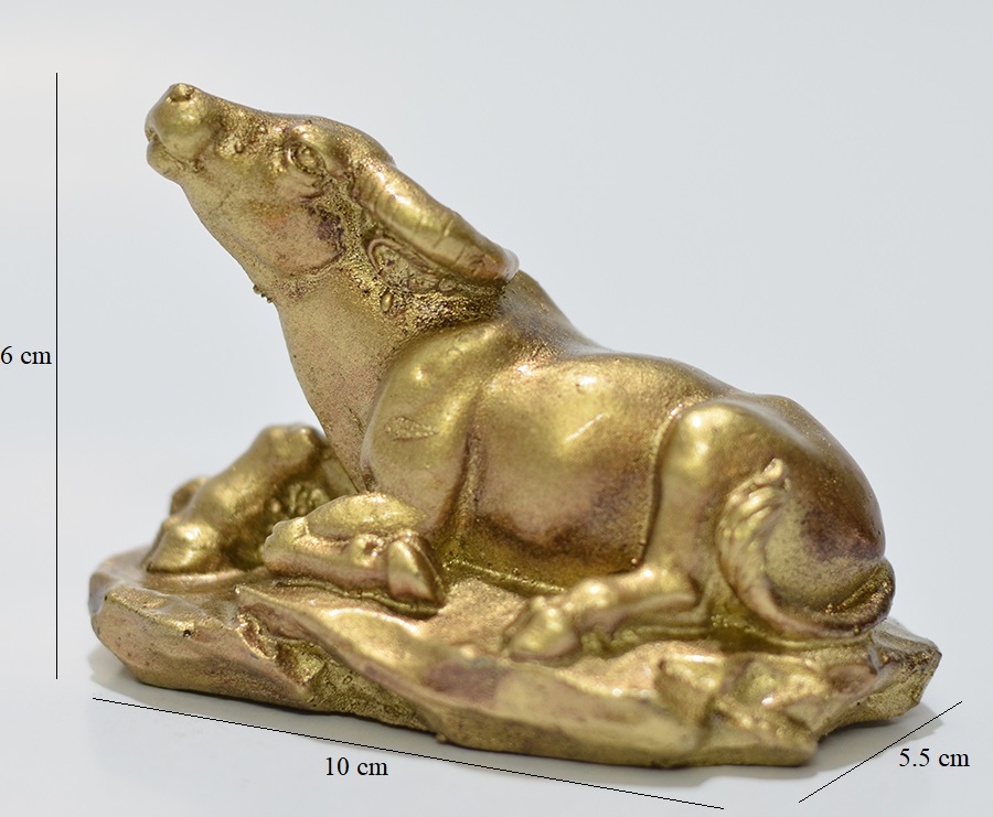 [HCM]Tượng trang trí Trâu nhỏ mạ đồng