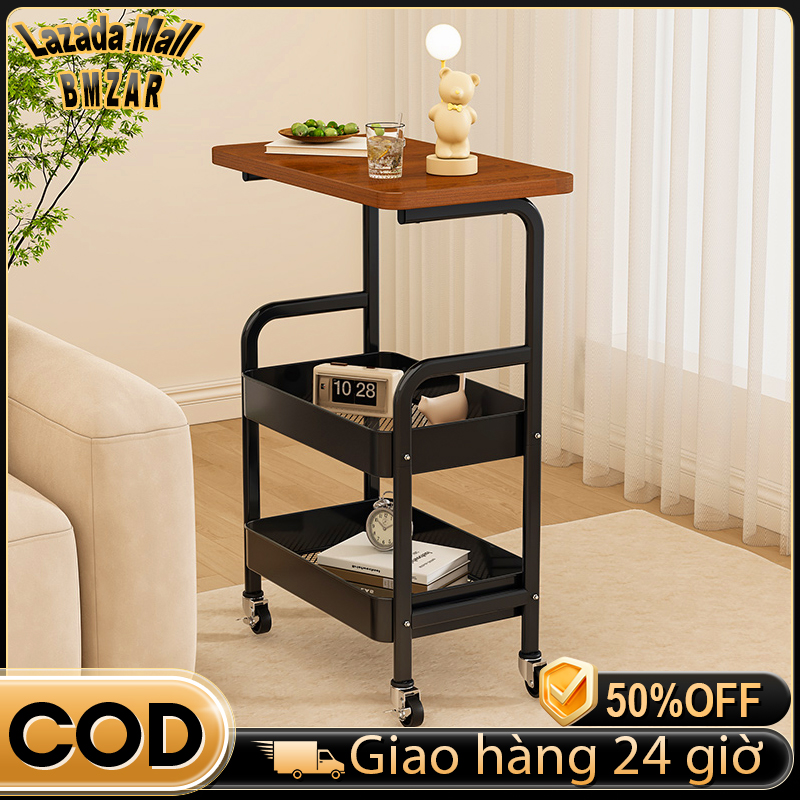  Kệ di động bàn phụ có mặt bàn nhiều tầng phòng khách gia đình bàn cà phê đồ chơi xe đẩy đồ ăn nhẹ giá lưu trữ 