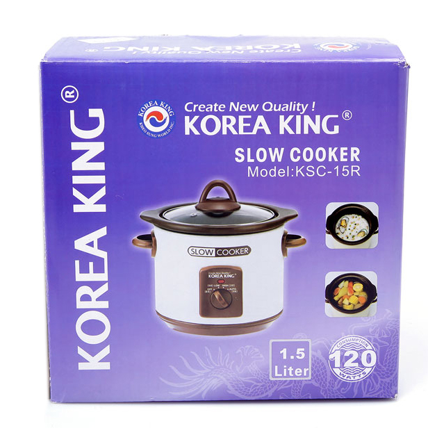 Nồi Tiềm KOREAKING KSC-15R NEW. Máy được tích hợp 3 chức năng khác nhau: Auto, Slow, High cho việc chế biến riêng biệt các loại nguyên liệu thịt, cá, rau củ khác nhau.