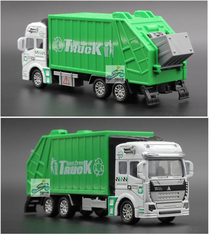 Xe chở rác mini chạy cót đồ chơi trẻ em tỉ lệ 1:48