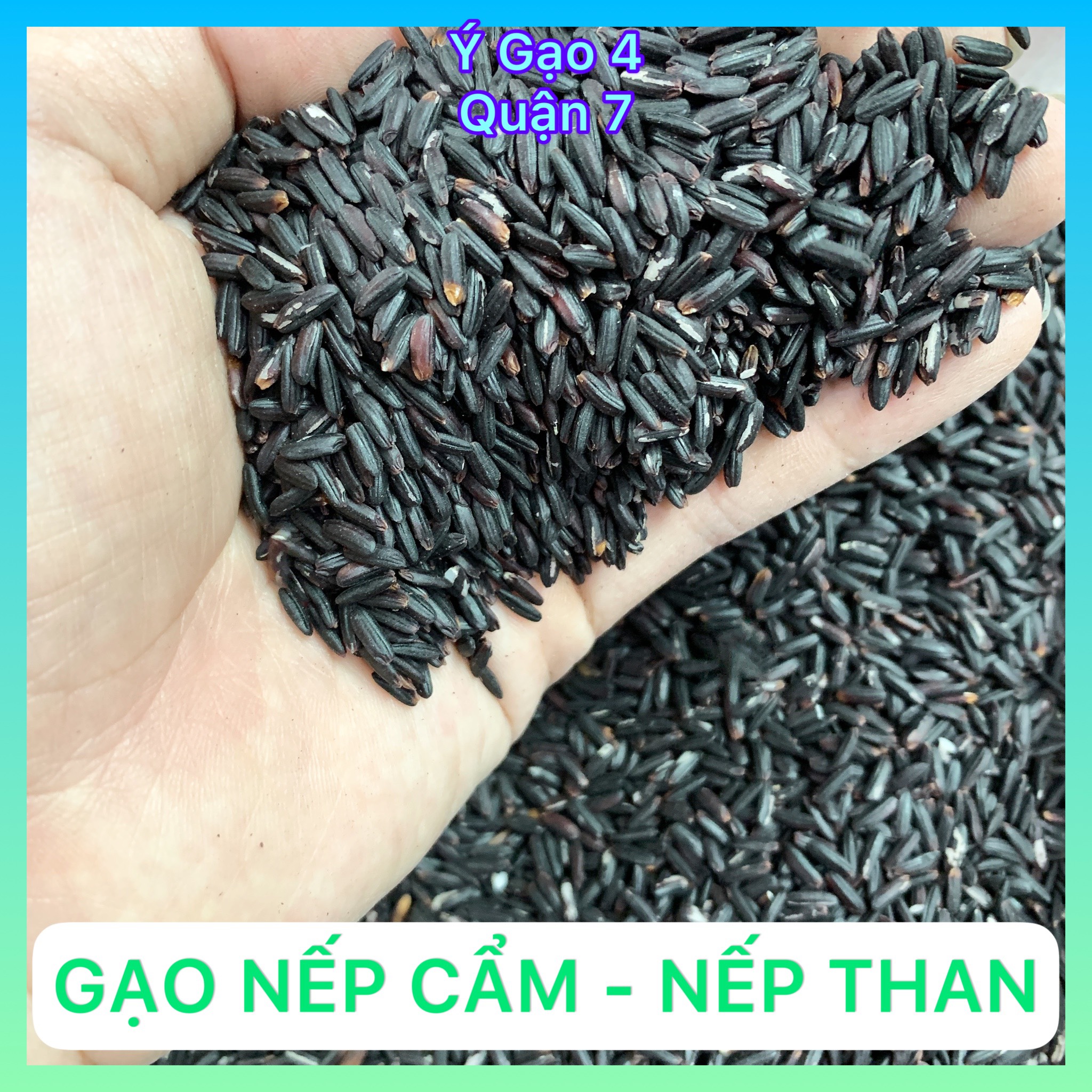 Gạo Nếp Cẩm (Nếp Than) Túi 1Kg - Tốt cho tim mạch, ăn kiêng, bệnh tiểu đường, thơm ngon dẻo ngọt màu tím đen
