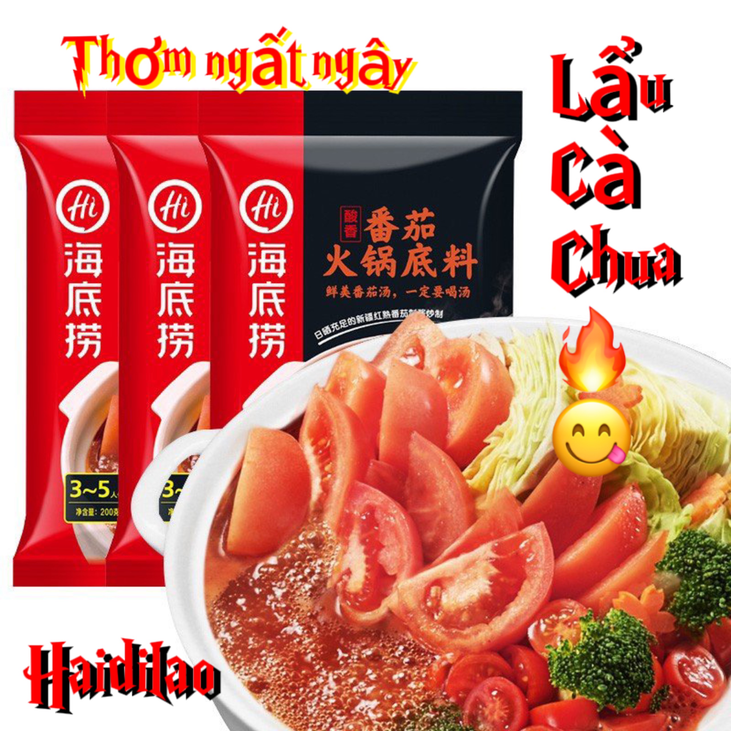Lẩu Cà Chua Haidilao 200g - Cốt gia vị lẩu Haidilao thơm lừng
