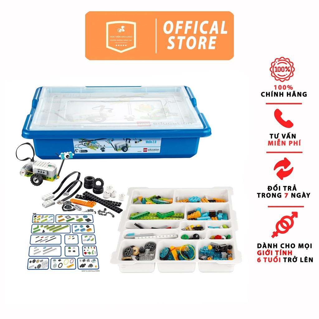 Lego education robot wedo 2.0 280 psc lego tích hợp lập trình thông minh chính hãng học viện aka lego bảo hành 1 năm