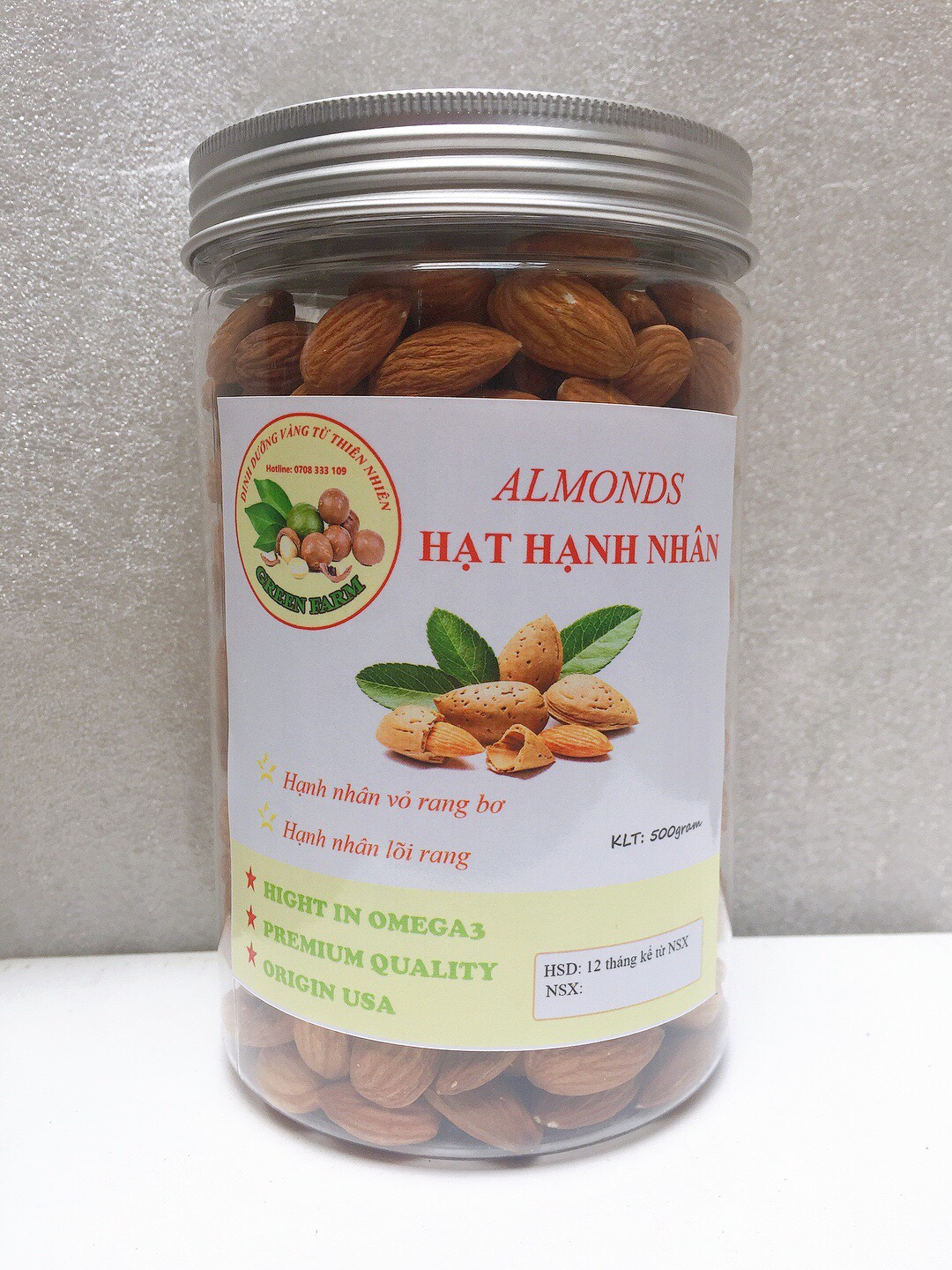 Hạnh nhân lõi tách vỏ sấy chín hàng mới thơm ngon