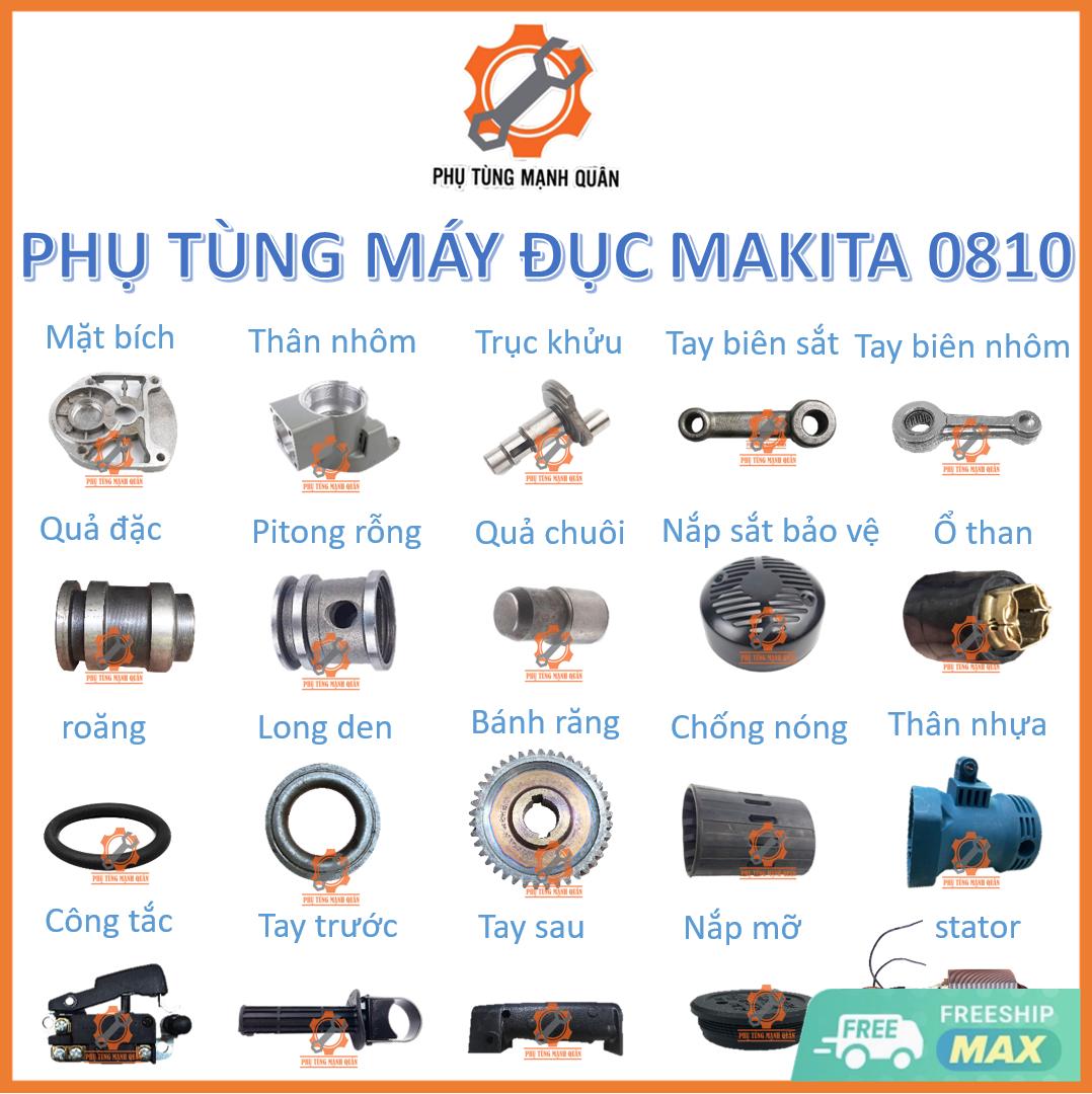 Phụ tùng máy đục makita 0810 - linh kiện máy đục 17 ly 0810