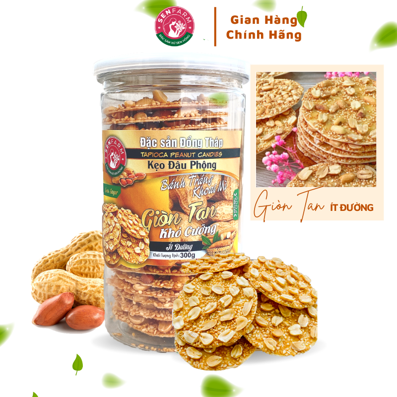 Bánh tráng mì đậu phộng đặc sản Sadec Đặc Sản Đồng Tháp Hũ 200g