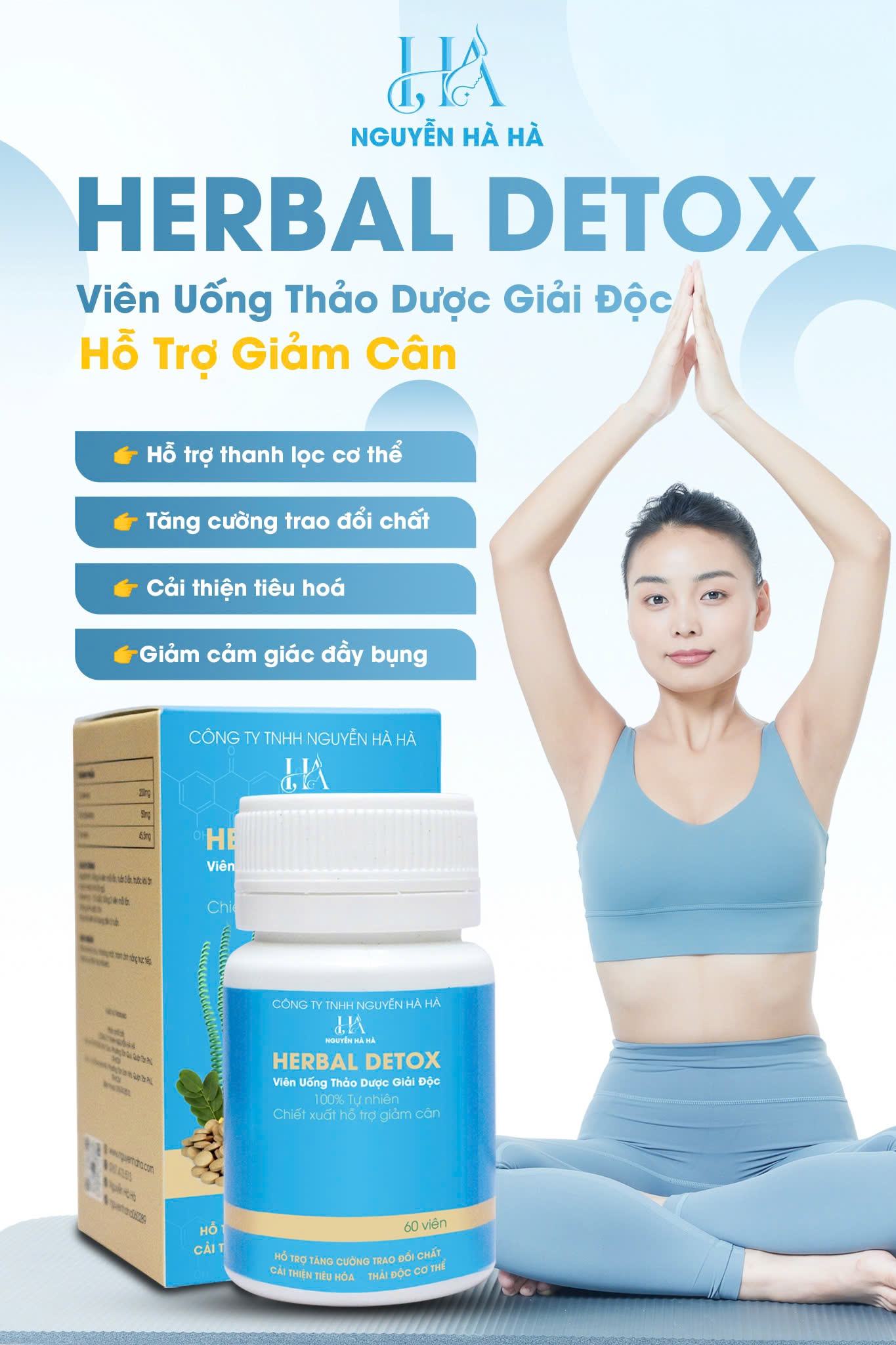 🌿 **HERBAL DETOX ** – Viên Uống Thảo Dược Giải Độc ✨ *Thanh lọc – Giảm cân – Nhẹ người mỗi ngày*
