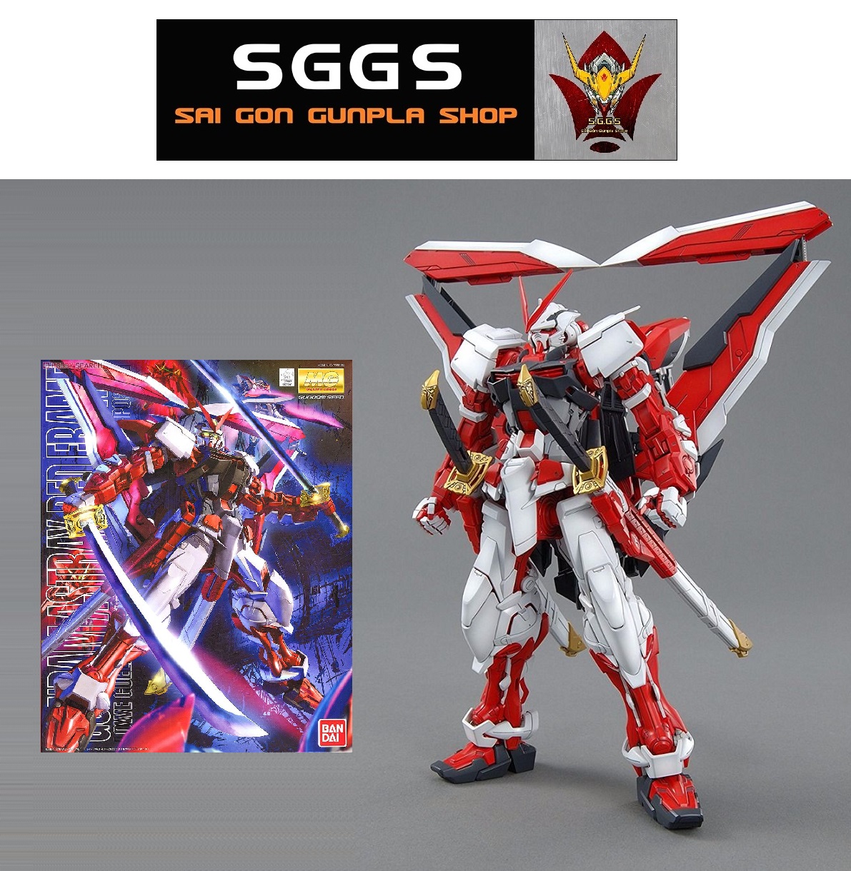 Mô hình lắp ráp mg red frame astray gundam kai 1/100 seed bandai đồ chơi anime nhật