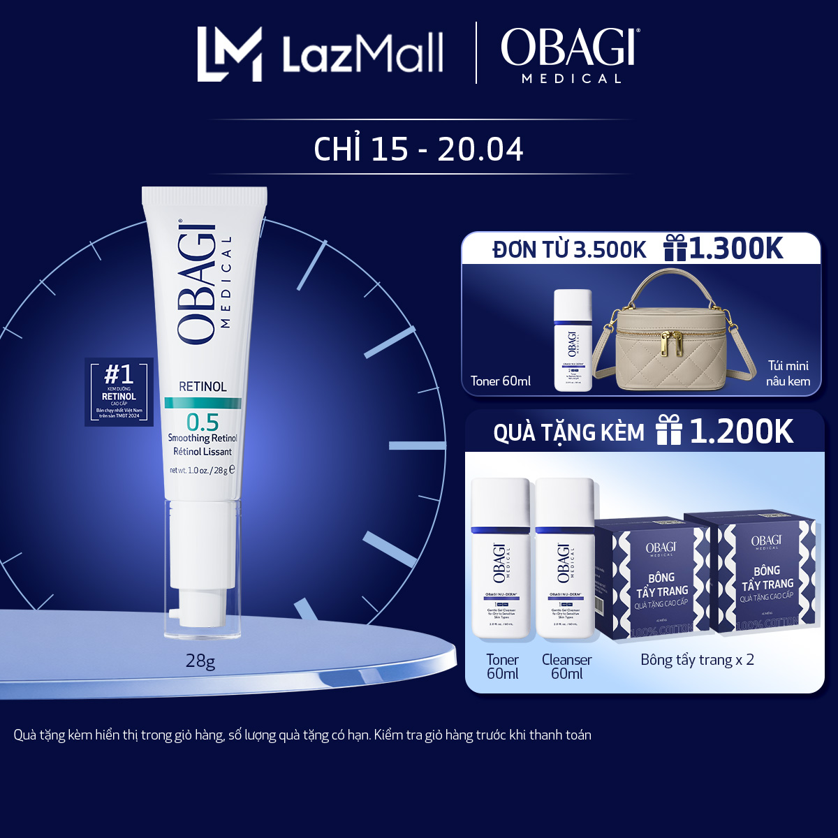 Kem dưỡng ẩm  làm giảm nếp nhăn Obagi Medical Retinol 0.5