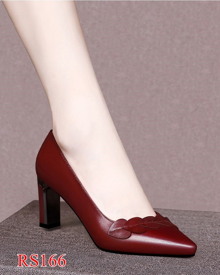 Giày da cao gót 7cm rs166