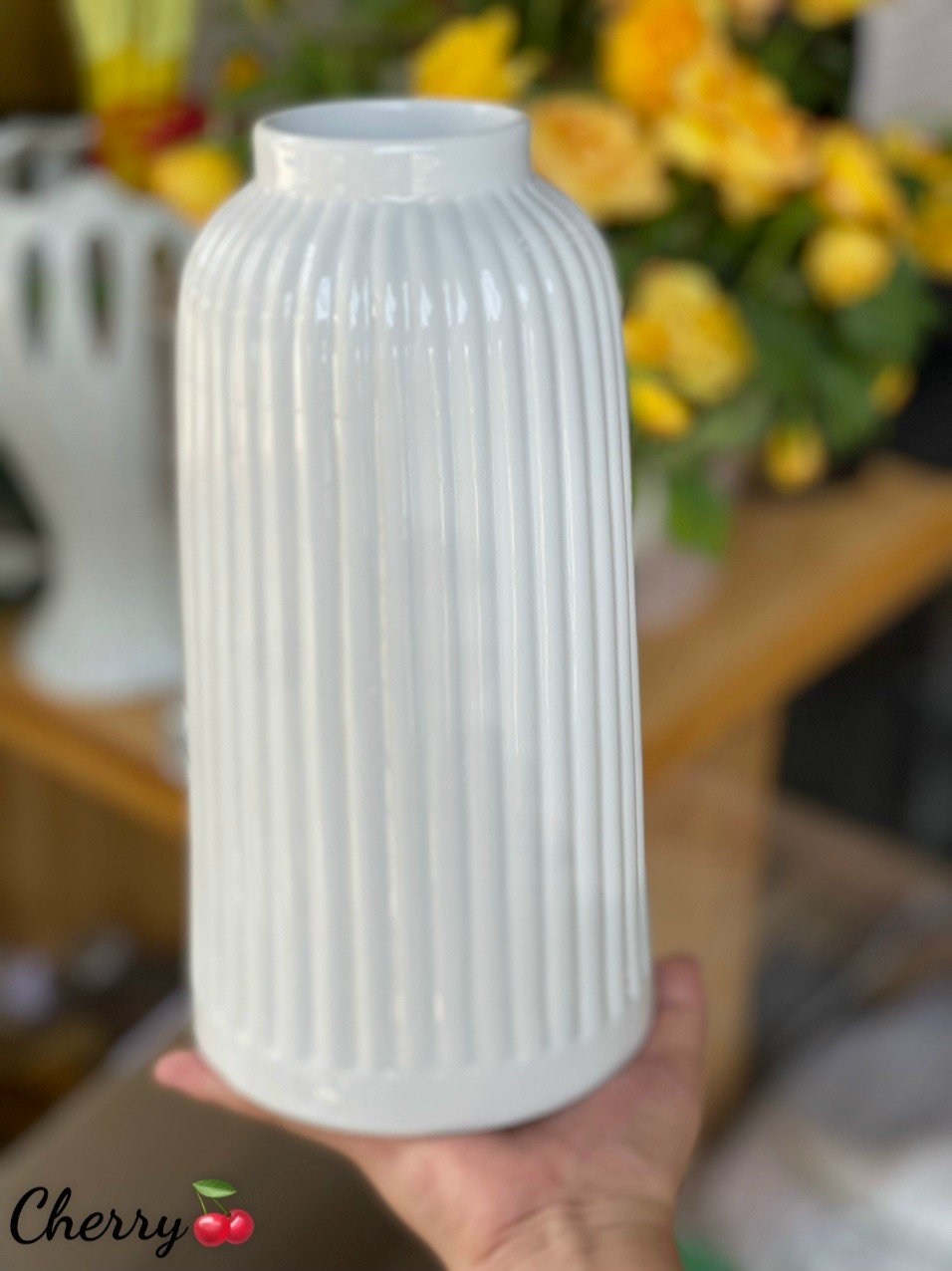 Lọ hoa hình lồng chim, gốm sứ bát tràng_Son Shop 68
