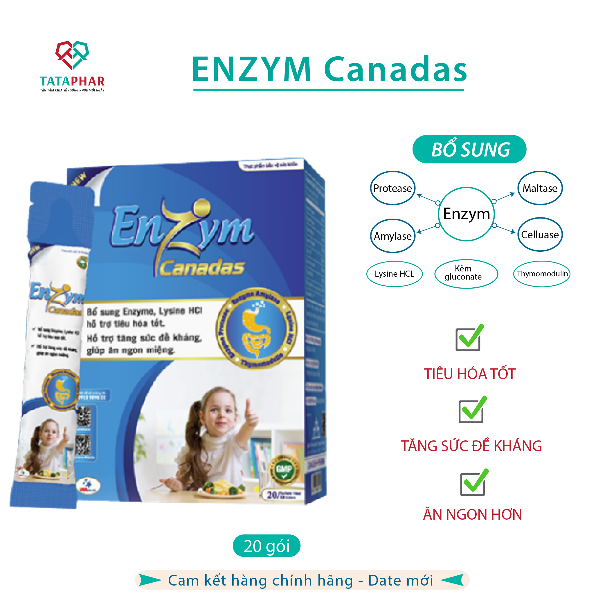 Men tiêu hóa Siro hỗ trợ tiêu hóa Enzyme Canadas tăng sức đề kháng Giúp ăn