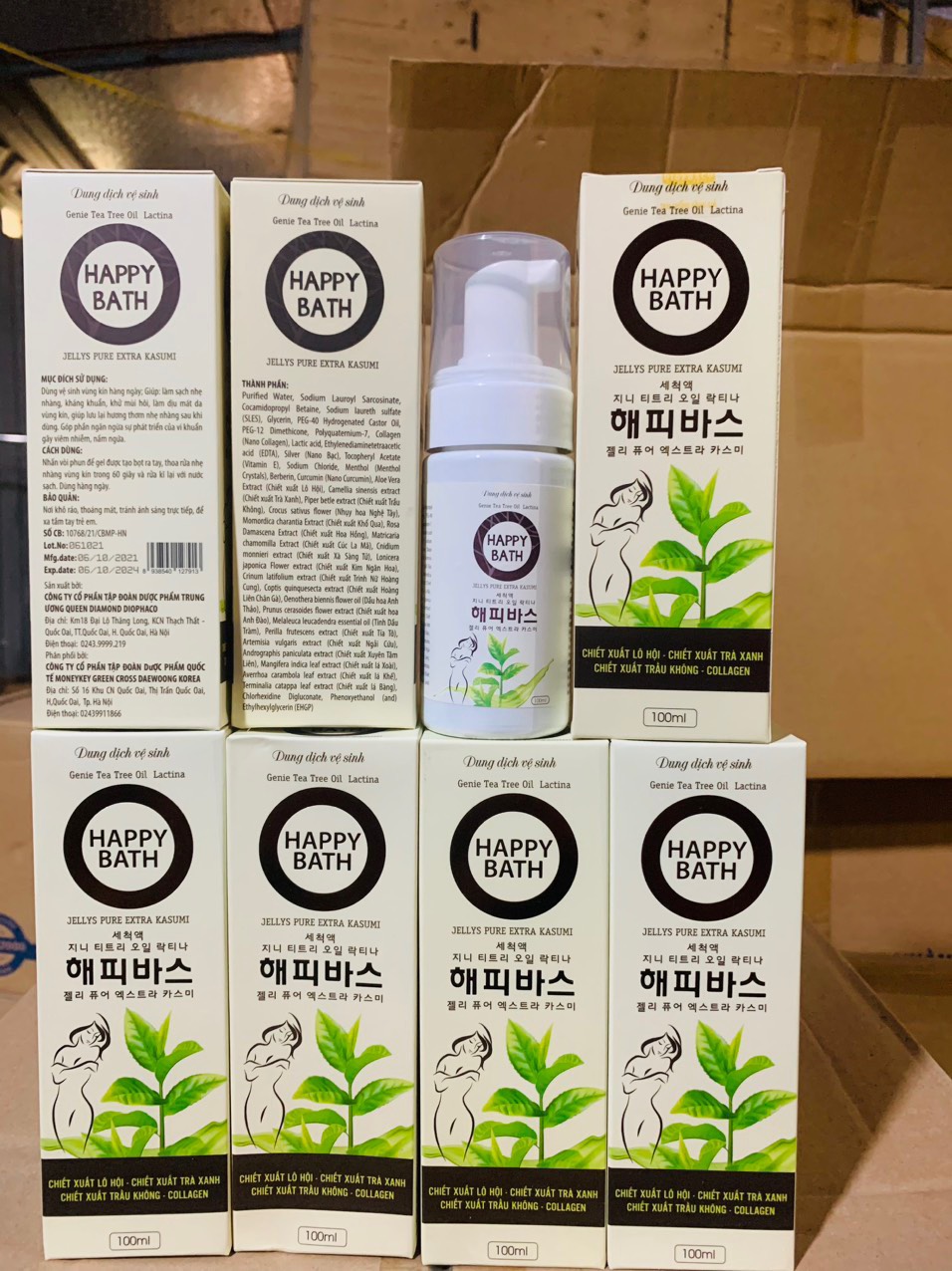 [SIÊU RẺ] Dung Dịch Vệ Sinh Phụ Nữ Dạng Bọt HAPPYBATH Bọt Trắng, Xốp, Tươi Mát, Dịu Nhẹ