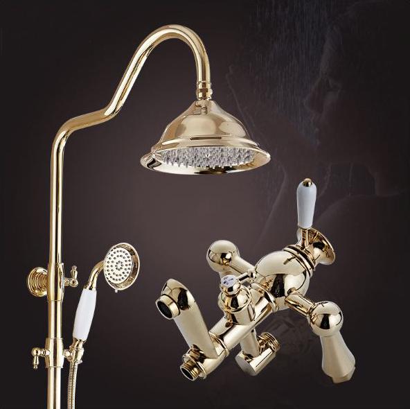 Bộ sen cây tắm đứng nóng lạnh Cổ Trang bằng Đồng đúc cao cấp LUXURY V299 Nhập Khẩu